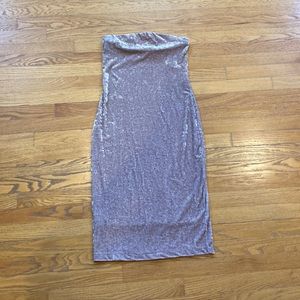 Silence + Noise Crushed Velvet Midi